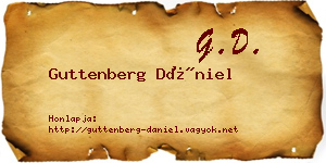 Guttenberg Dániel névjegykártya